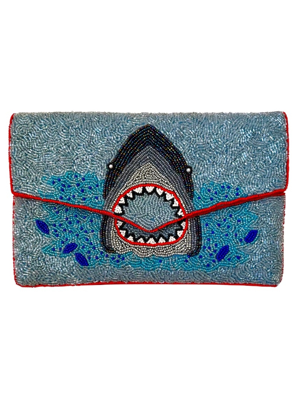 Great White Shark Crossbody Clutch Bag, Summer Beach Costal Lily Posh